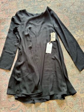 Leith black sheer dress size small